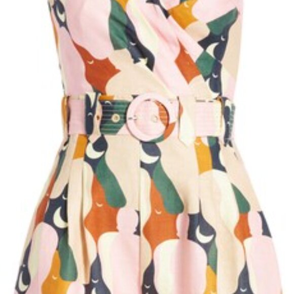 Farm Rio Kiss romper jumper sone shoulder size small EUC - Picture 4 of 4